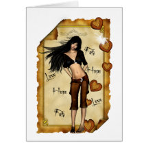Amour, espoir, destin cartes de vœux