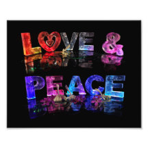 Amour et paix  tirage photo