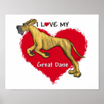 Amour great dane Brindle UC Posters