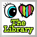 Amour lumineux du coeur I d'oeil la bibliothèque Affiches