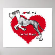 Amour MerleB great dane UC Posters