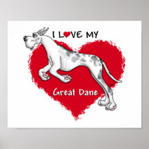 Amour Merlequin great dane Posters