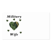 Amour militaire d'épouse modèles de cartes de visite