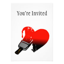 Amour peint invitation personnalisable