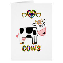 Amour pour des vaches cartes