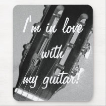 Amour principal Mousepad de guitare de guitare