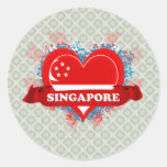 Amour Singapour du cru I Adhésif Rond
