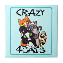 Amoureux des chats CeramicTile/trépied Carreaux En Céramique