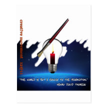 Ampoule du monde d'art cartes postales