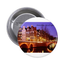 Amsterdam, Stad van Lichten (door St.K.) Speld Button