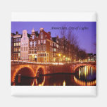 Amsterdam, ville des lumières (par St.K.) Magnets Pour Réfrigérateur