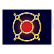 Amulette de milieux étoile charm STAR circles Carte De Vœux