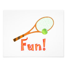 Amusement de tennis invitation personnalisée