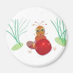 amusement et fourmis mignonnes : Wouah, pomme Deli Magnets Pour Réfrigérateur