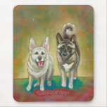 Amusement heureux de chiens d'art de chien d'Akita Tapis De Souris