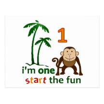 Amusement un de singe carte postale