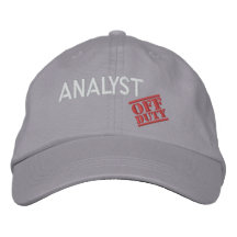 Analyste qui n'est pas de service chapeaux brodés