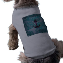 Ancre bleue et pourpre de papier florale à la mode vêtements pour animaux domestiques