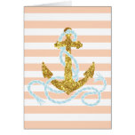 Ancre Girly de scintillement Cartes De Vœux