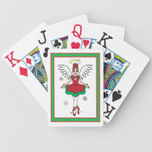 Ange de ballerine de Noël Jeux De 52 Cartes
