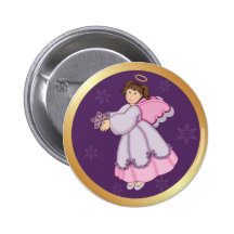 Ange de flocon de neige badges