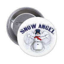 Ange de neige badges avec agrafe