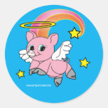 Ange de porc en vol autocollants