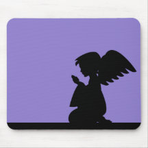 Ange de prière lilas Mousepad Tapis De Souris