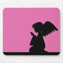 Ange de prière rose Mousepad Tapis De Souris