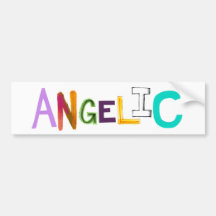 Ange doux d'amusement d'art coloré angélique de mo autocollant pour voiture