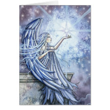 Ange et étoile de carte de Noël