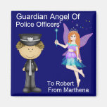 Ange gardien des policiers par SRF Magnets Pour Réfrigérateur
