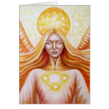 Ange solaire (détail) carte de vœux