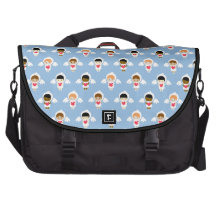 Anges de Kawaii (bleus) Sac Pour Ordinateur Portable