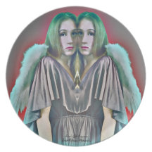 Anges jumeaux assiette