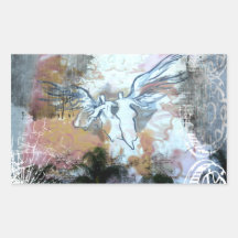 Anges muraux sticker en rectangle