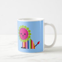 Animal mignon de bande dessinée de chat heureux de tasse à café
