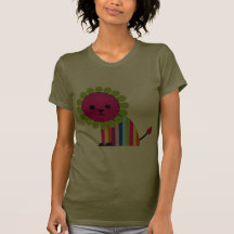 Animal mignon de bande dessinée de chat heureux de t-shirts