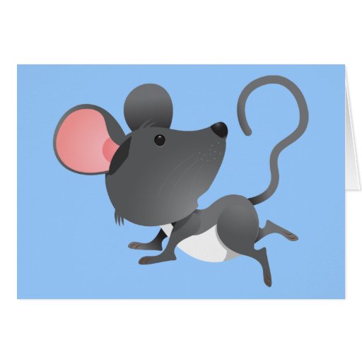 Animal mignon mammifère de bande dessinée de ronge cartes de vœux