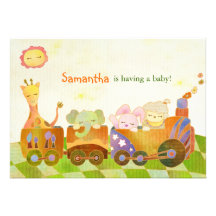 Animaux mignons de bébé : Invitation de baby showe