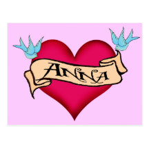 Anna - de T-shirts & de Giften van het Tattoo van  Wenskaart
