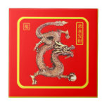 Année chinoise du dragon carreau