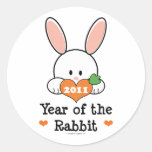 Année des autocollants de lapin