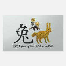 Année des autocollants de lapin
