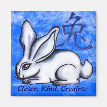 Année du lapin magnets pour réfrigérateur