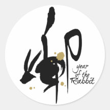 Année du lapin - zodiaque chinois autocollants