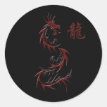 ANNÉE ROUGE de DRAGON de l'autocollant d'Asiatique