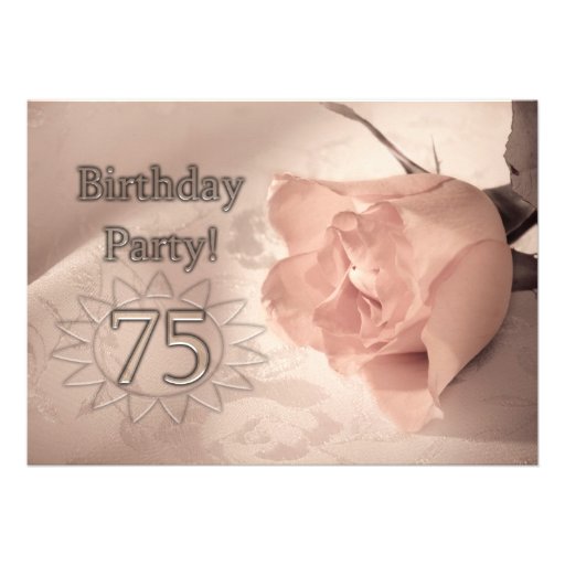 Années de la fête d'anniversaire invitation75