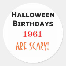anniversaire 1961 de Halloween Adhésif
