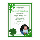 Anniversaire 5x7 de *PHOTO* de shamrock du jour de Invitations Personnalisables